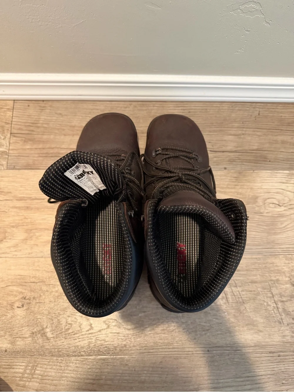 Rocky Dark Brown Leather Work Boots